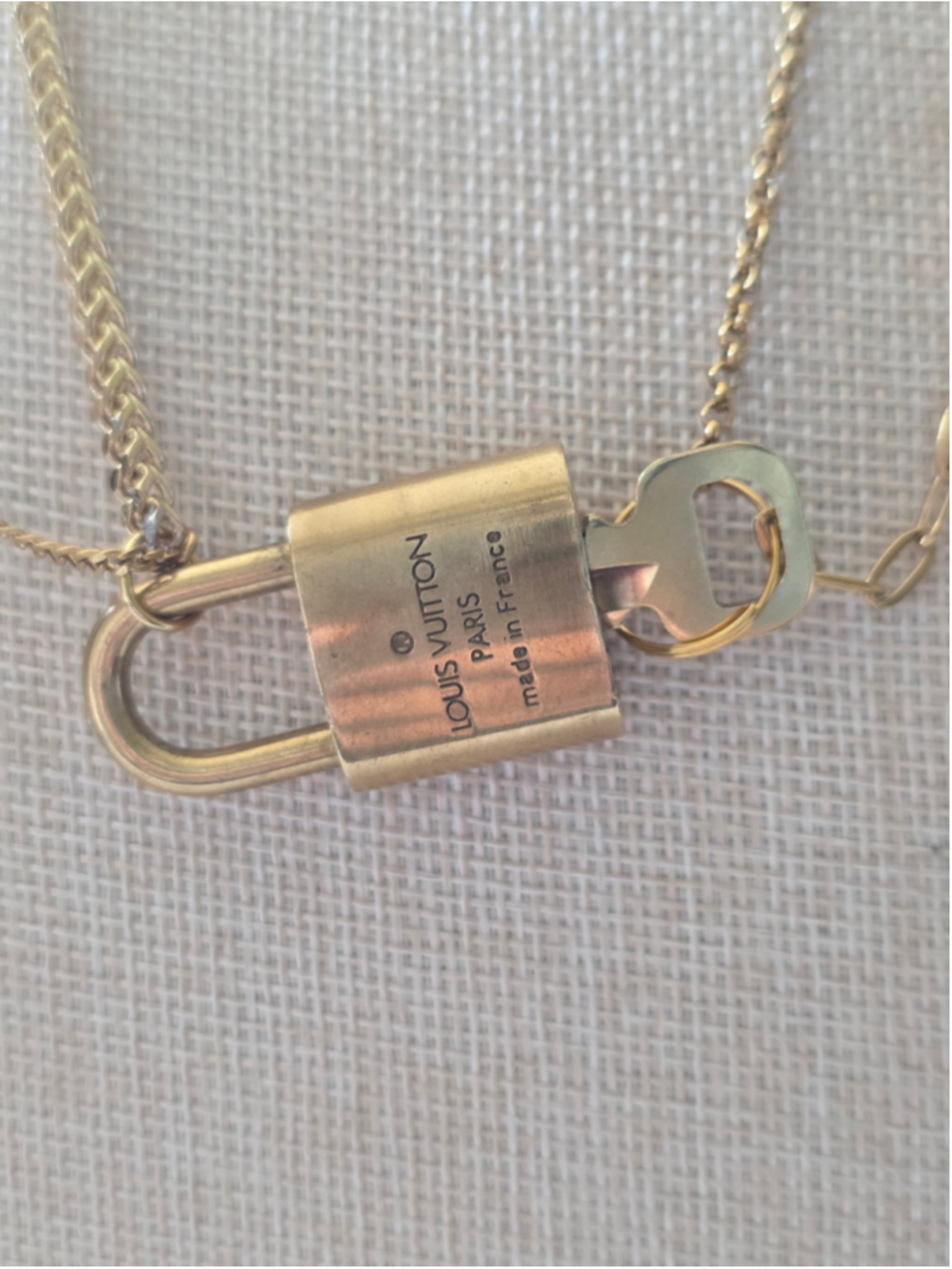 Louis Vuitton Authentic Lock & Key Mixed Chain Necklace 18” -321 - Picture 3 of 5
